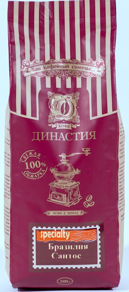 Кофе плантационный Бразилия Сантос, 500 гр.