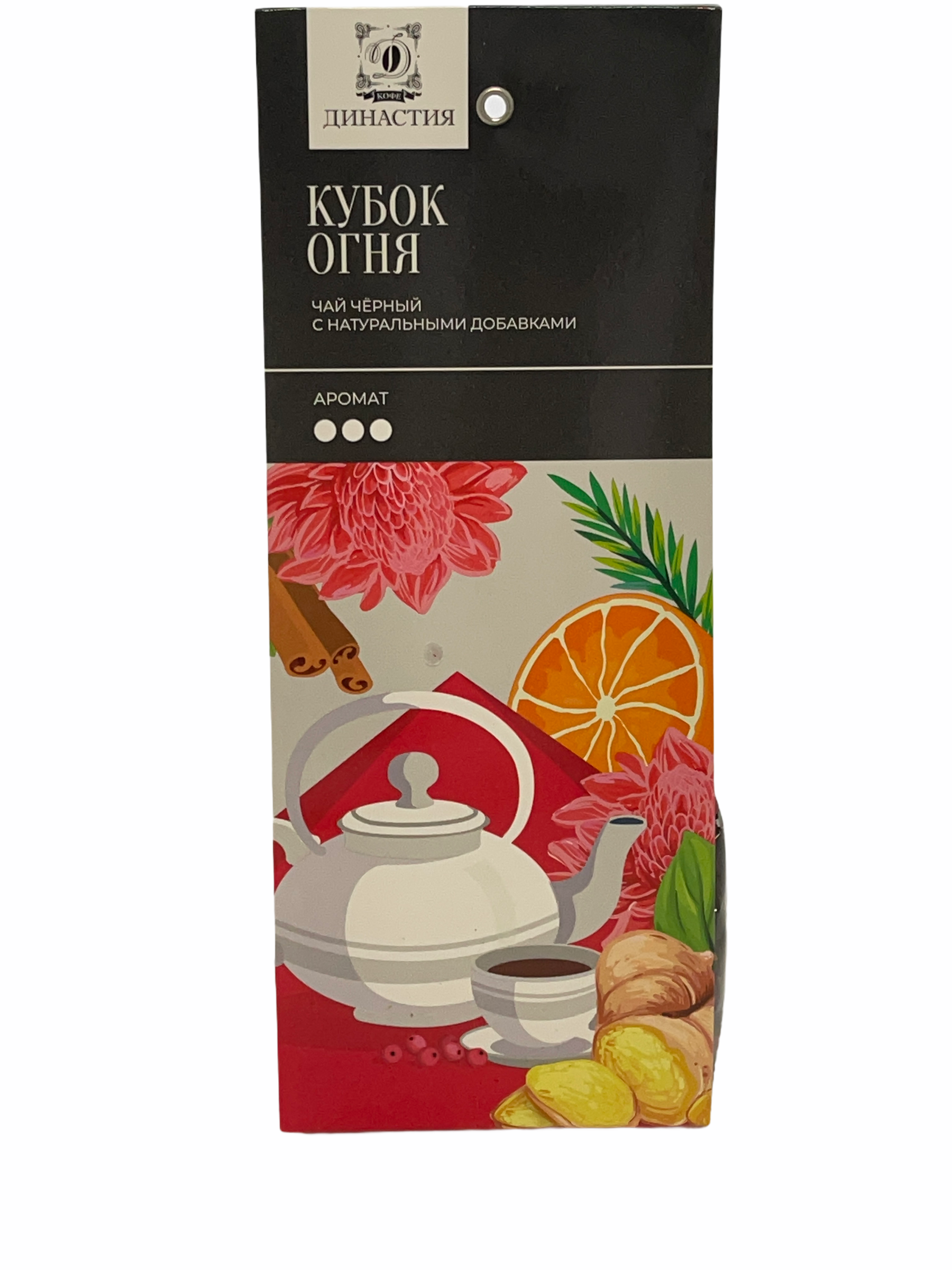 картинка Чай черный ароматизированный "Кубок огня" 100 г.